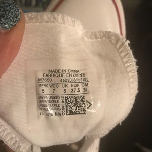 Women’s 7 & Men’s 5 Converse (Chucks)